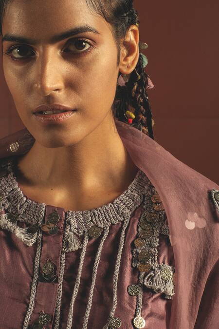 Buy Priyanka Singh Purple Silk Round Embroidered Kurta Set Online at Aza Fashions Buy_Priyanka Singh_Purple Silk Round Embroidered Kurta Set _Online_at_Aza_Fashions