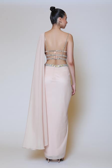 Preeti S Kapoor Georgette Draped Saree Set 