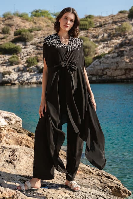 Shruti Sancheti Embroidered Cape Pant Set 