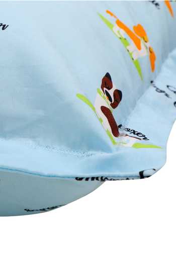 Buy_Nigh Nigh_Blue Printed Bedsheet With Pillow Cover _Online_at_Aza_Fashions