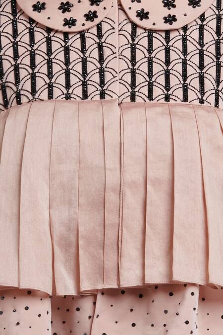 Buy_Parul | Vivek_Beige Italian Crepe And Organza Peter Pan Collar Draped Jumpsuit With Cape _Online_at_Aza_Fashions