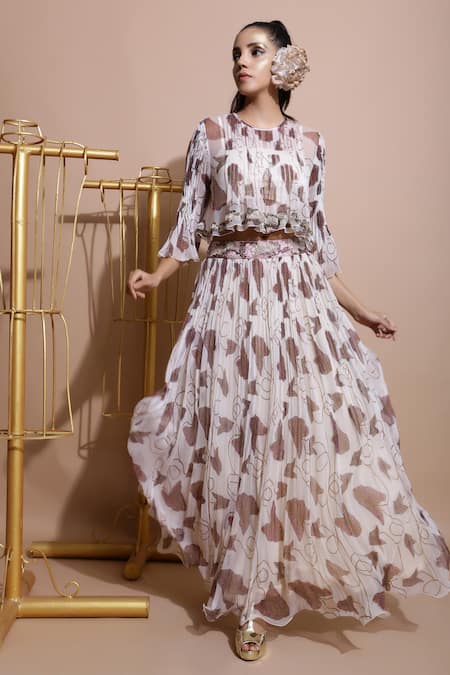 Pallavi Jaipur Embroidered Top & Skirt Set 