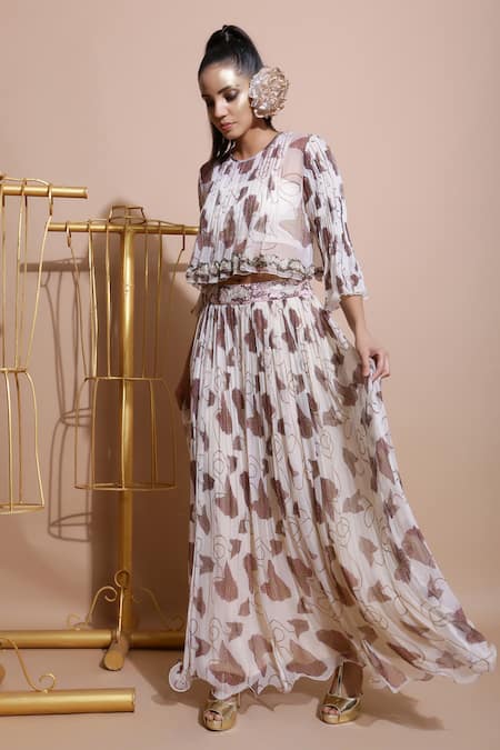 Pallavi Jaipur Embroidered Top & Skirt Set 