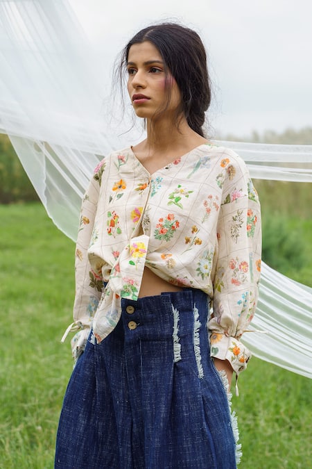 Pozruh by Aiman Floral Printed Top 