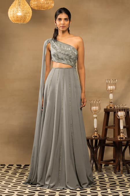 Ethnic Gowns | Long Gown With Attached Dupatta | Freeup