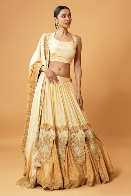 Quench A Thirst Floral Embroidered Lehenga Set 