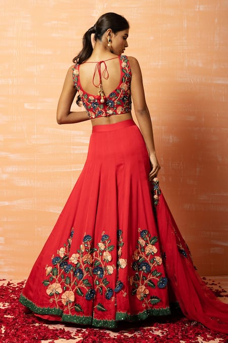 Quench A Thirst Applique Work Lehenga Set 