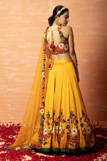 Quench A Thirst Applique Work Lehenga Set 