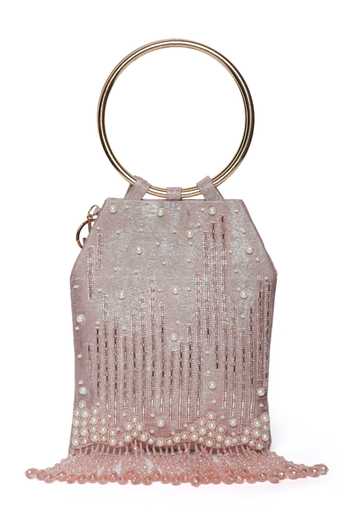 Buy_Quirky Tales_Pink Embellished Mia Bead Bag_Online_at_Aza_Fashions