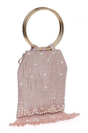 Shop_Quirky Tales_Pink Embellished Mia Bead Bag_Online_at_Aza_Fashions