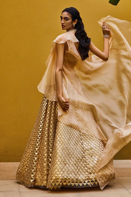 Pankaj & Nidhi Embellished Jacket Lehenga Set 