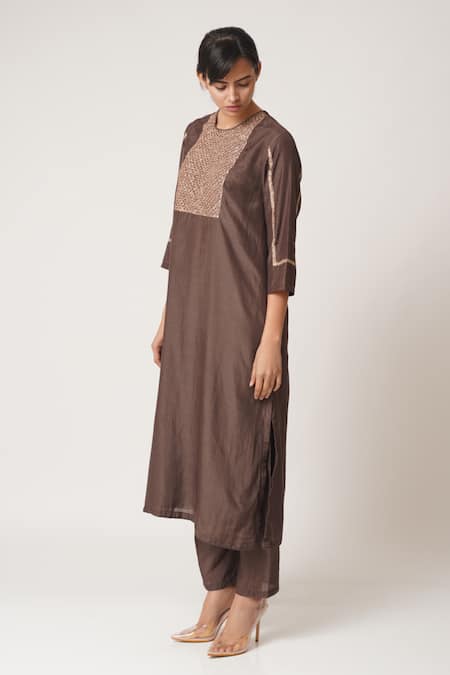Dot Silk Kurta Set 