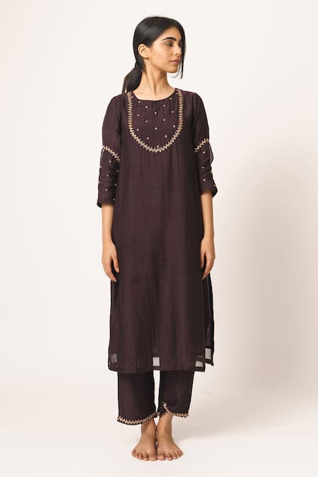 Dot Chanderi Kurta Set 