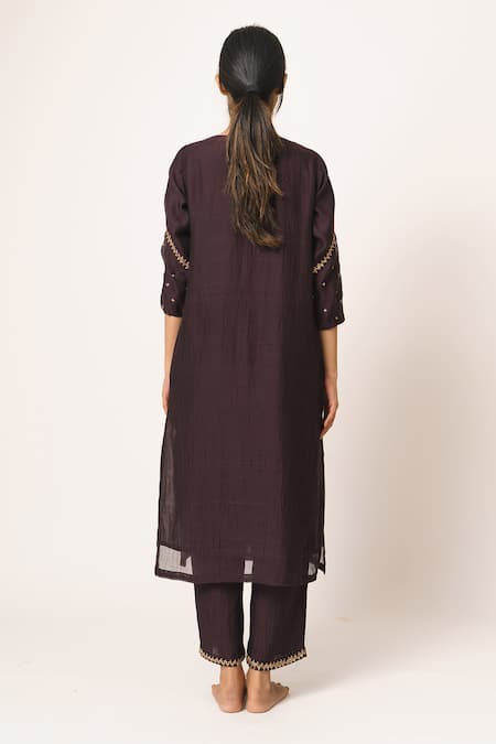 Dot Chanderi Kurta Set 