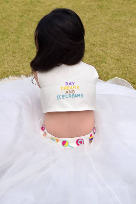 Shop_Panchhi By Kanupriya Tibrewala_White Silk Organza, Net Embroidery Lehenga Set _Online_at_Aza_Fashions