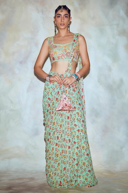 Diyarajvvir Pre-Draped Sharara Pant Saree 