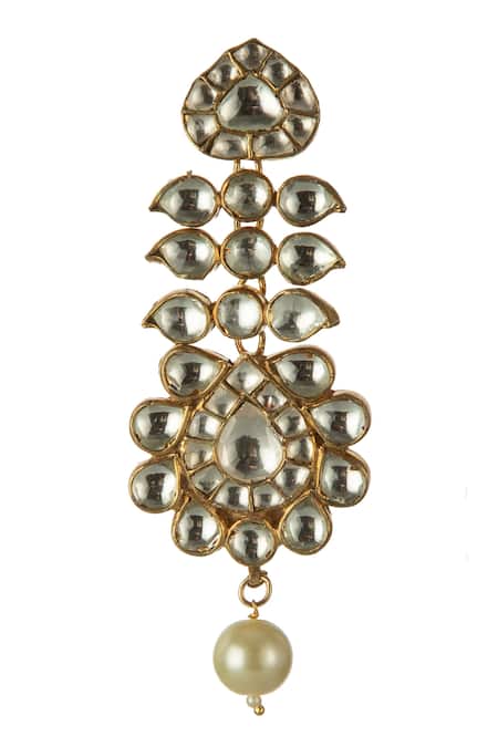 Shop_Riana Jewellery_Gold Plated Stone Choker Set _Online_at_Aza_Fashions