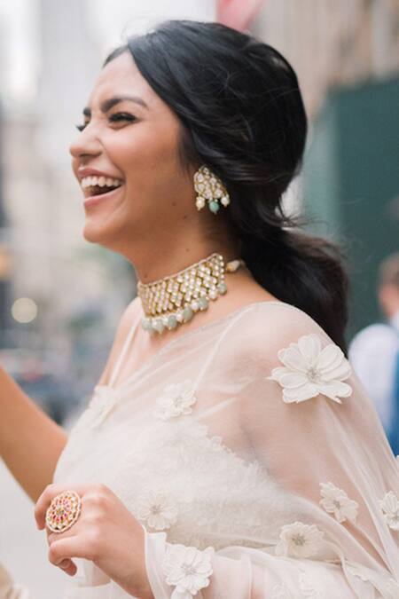 Buy Riana Jewellery Gold Plated Beads, Stones Choker Set Online at Aza Fashions Buy_Riana Jewellery_Gold Plated Beads, Stones Choker Set _Online_at_Aza_Fashions