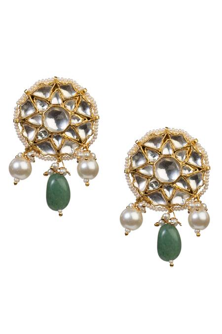 Shop Riana Jewellery Gold Plated Beads, Stones Choker Set Online at Aza Fashions Shop_Riana Jewellery_Gold Plated Beads, Stones Choker Set _Online_at_Aza_Fashions