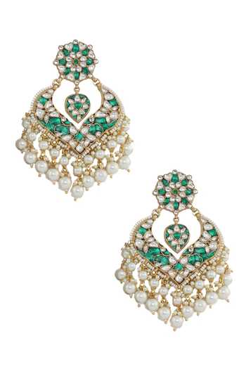 Riana Jewellery Gold Plated Stone Enamel Choker Set at Aza Fashions Riana Jewellery_Gold Plated Stone Enamel Choker Set _at_Aza_Fashions