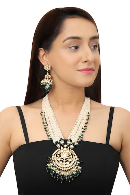 Riana Jewellery Chandbali Pendant Necklace Set 