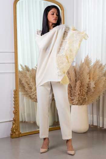 Rhe-Ana Beige Embellished Paloma Floral Stole Online at Aza Fashions Rhe-Ana_Beige Embellished Paloma Floral Stole _Online_at_Aza_Fashions