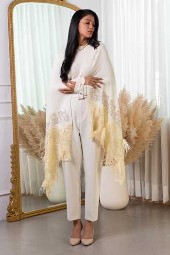 Buy Rhe-Ana Beige Embellished Paloma Floral Stole Online at Aza Fashions Buy_Rhe-Ana_Beige Embellished Paloma Floral Stole _Online_at_Aza_Fashions