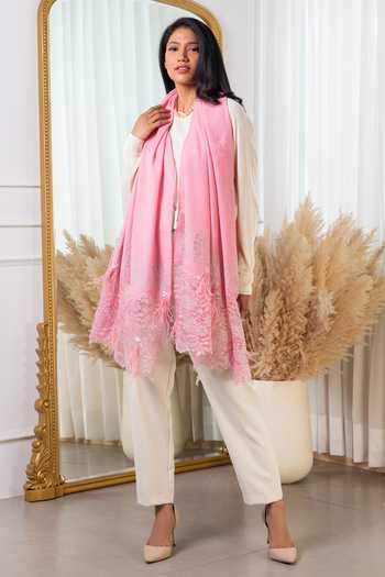 Rhe-Ana Paloma Floral Embellished Stole 