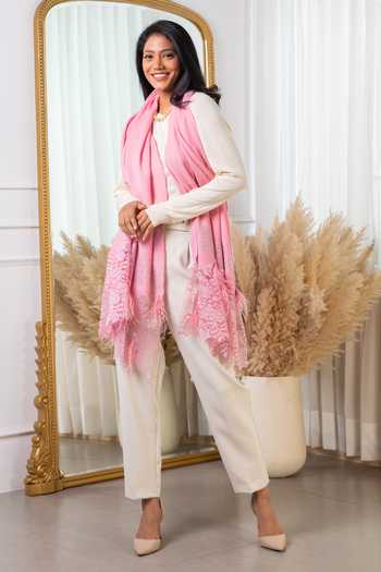 Rhe-Ana Paloma Floral Embellished Stole 
