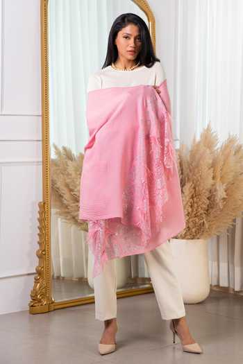 Buy Rhe-Ana Pink Embellished Paloma Floral Stole Online at Aza Fashions Buy_Rhe-Ana_Pink Embellished Paloma Floral Stole _Online_at_Aza_Fashions