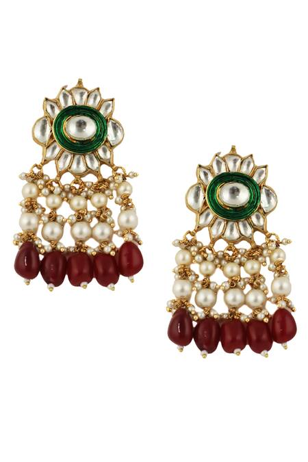 Riana Jewellery Gold Plated Metallic Thread, Crystals Stone Embellished Necklace Set at Aza Fashions Riana Jewellery_Gold Plated Metallic Thread, Crystals Stone Embellished Necklace Set _at_Aza_Fashions