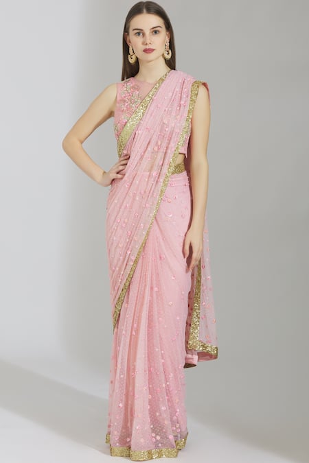 Rajat & Shraddha Embellished Pre-Draped Saree 