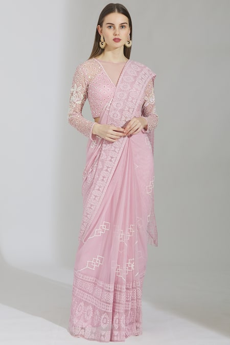 Rajat & Shraddha Embellished Pre-Draped Saree 