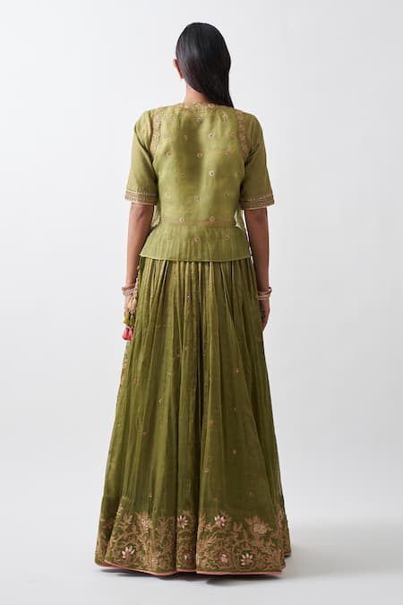 Rhua Tissue Chanderi Lehenga Set 