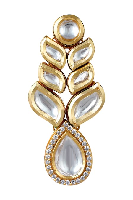 Buy_Anayah Jewellery_Kundan Studded Drop Earrings_Online_at_Aza_Fashions