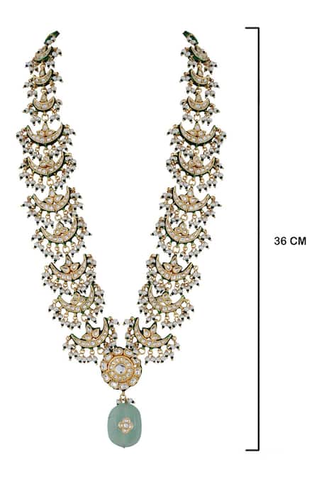 Anayah Jewellery_Kundan Bead Drop Necklace_Online_at_Aza_Fashions