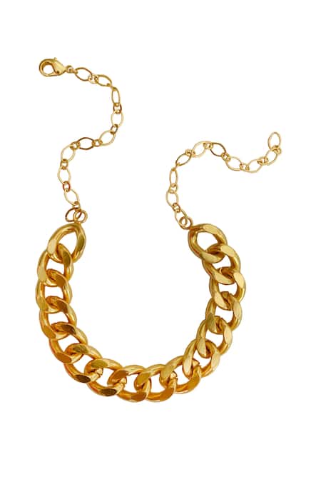 Radhika Agrawal Jewels Gold Plated Link Chain Choker 