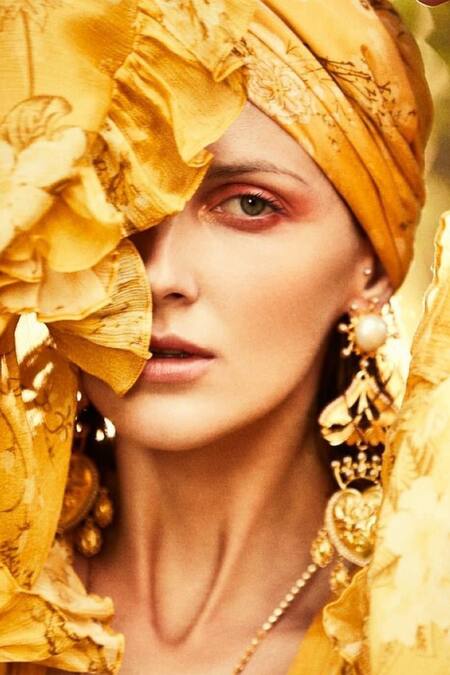 Buy_Radhika Agrawal Jewels_Gold Plated Pearl Victoria Carved Long Chandeliers _Online_at_Aza_Fashions