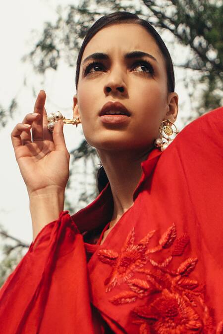 Buy Radhika Agrawal Jewels Gold Plated Crystals, Pearls Joe Bead Drop Danglers Online at Aza Fashions Buy_Radhika Agrawal Jewels_Gold Plated Crystals, Pearls Joe Bead Drop Danglers_Online_at_Aza_Fashions