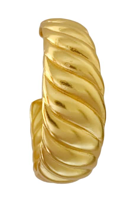 Shop_Radhika Agrawal Jewels_Gold Plated Recif Hoops _Online_at_Aza_Fashions