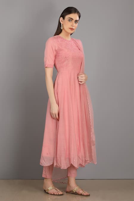 Asaga Chanderi Silk Anarkali Set 