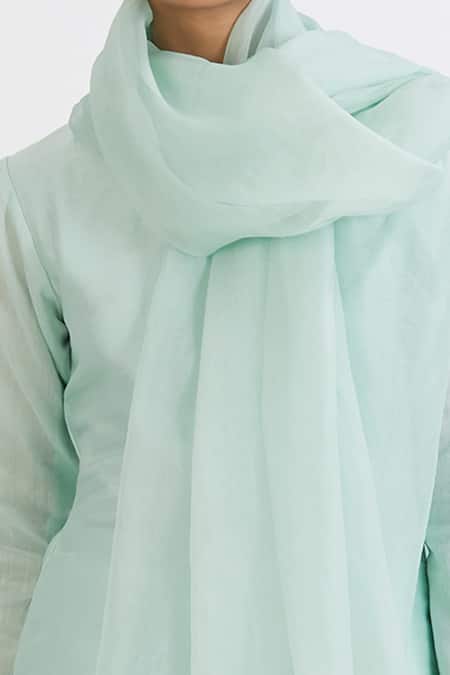 Peeli Dori Green Kurta Chanderi Embroidery Round Straight Set at Aza Fashions Peeli Dori_Green Kurta Chanderi Embroidery Round Straight Set _at_Aza_Fashions