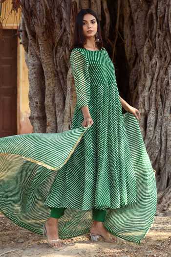 Buy Gulabo Jaipur Green Georgette 