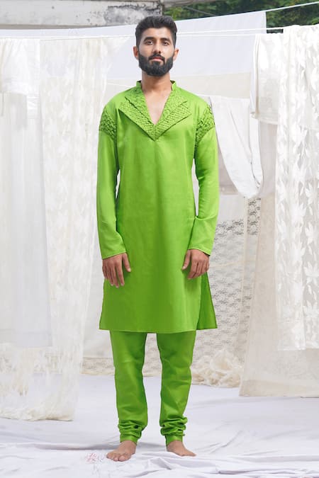 Runit Gupta Cotton Kurta & Pant Set For Kids For Kids