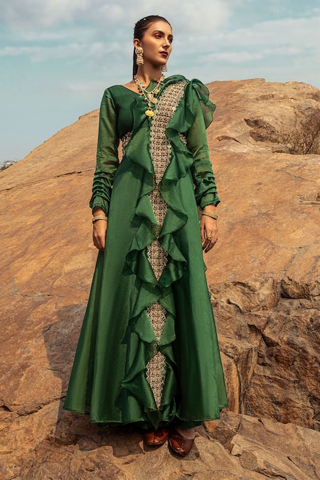 Ridhima Bhasin Pre-Draped Embroidered Jumpsuit 