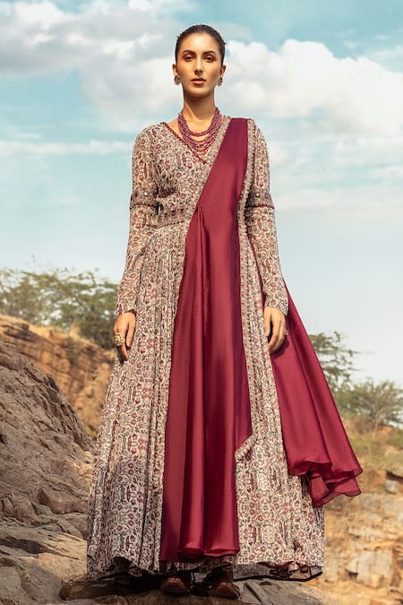 Ridhima Bhasin Printed Anarkali with Embellished Dupatta 