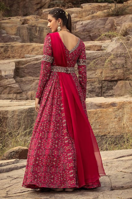 Ridhima Bhasin Printed Anarkali with Embellished Dupatta 