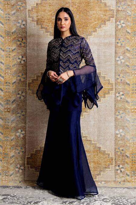Ridhima Bhasin Embroidered Peplum & Sharara Set 