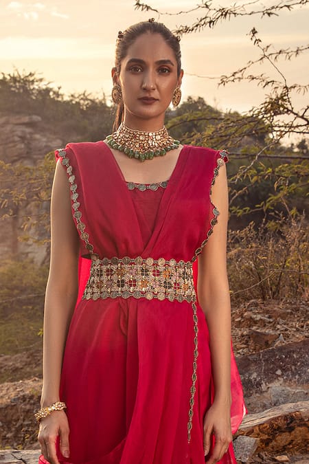 Ridhima Bhasin Pre-Draped Saree with Blouse 