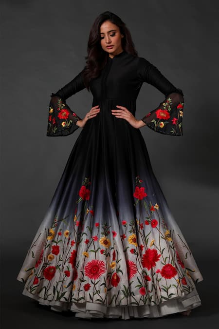 Rohit Bal Chanderi Silk Anarkali Set 